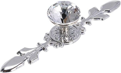 Sumnacon Drawer Dresser Knobs Pull Handles - Crystal Glass Diamond Decorative Knobs with Plate, Cabinet Cupboard Door Knobs with Screws for Kitchen Bathroom Office Decoration Pack of 10 in Kuwait