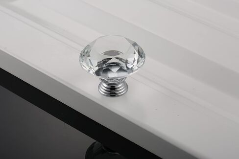 Mtsooning Crystal Cabinet Knobs, 4PCS Diamond Glass Handles Drawer Pulls for Dresser Closet Wardrobe Cupboard Door Kitchen Bathroom Furniture Decoration, with Mounting Screws(Blue) in Kuwait