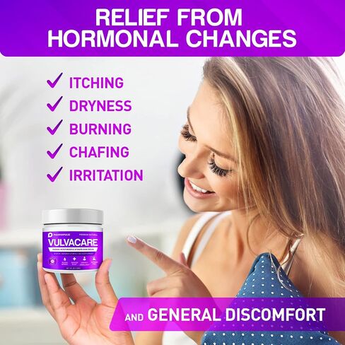 Pharmapulse Vaginal Moisturizer, Vulva Balm Cream, Intimate Skin Care, Menopause Support - Relieves Dryness, Itching, Burning, Redness, Chafing, Odor, Irritation - Estrogen Free 2oz in Kuwait