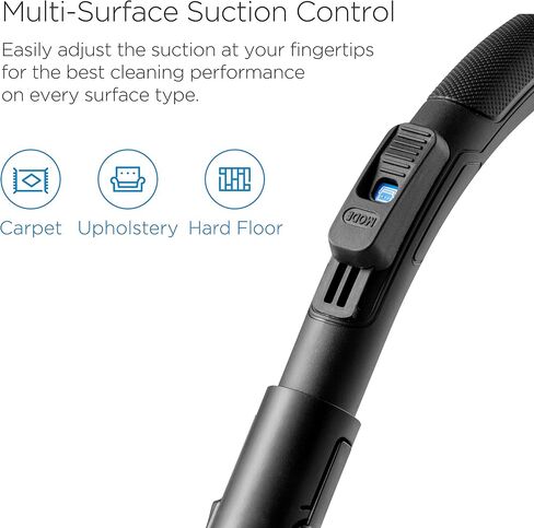 Eureka Bagless Canister Vacuum Cleaner, Lightweight Vac for Carpets and Hard Floors, Silver with Black in Saudi Arabia