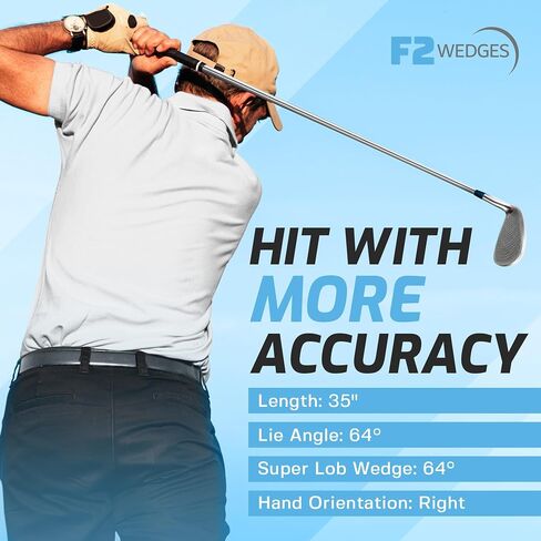F2 Wave Wedge, Innovative Golf Wedges with Steel Shaft, Shank-Proof Golf Club for Superior Accuracy & Smooth Turf Interaction in Saudi Arabia