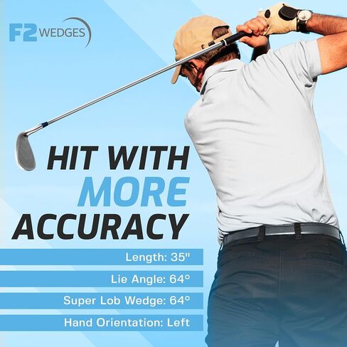 F2 Wave Wedge, Innovative Golf Wedges with Steel Shaft, Shank-Proof Golf Club for Superior Accuracy & Smooth Turf Interaction in Saudi Arabia