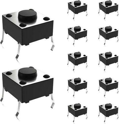 200 Pcs Micro Switch, Normally open Tactile Micro Momentary Push Button Switches Kit in Saudi Arabia