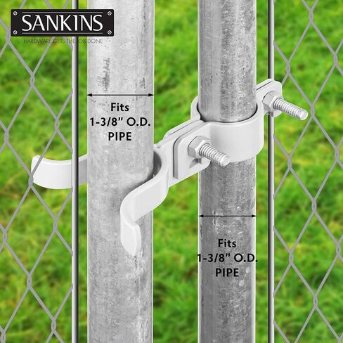 2Pcs Chain Link Fence Gate Fork Latch, 1-3/8" x 1-3/8" Fence Fork Latch with Bolts and Nuts, Gate Frames Latch with Padlock Hole for Fence Gates, Kennels and Runs, Silver in Saudi Arabia