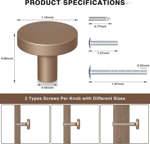 2 Pack Cabinet and Drawer Knobs, Bifold Barn Door Handle- Stylish Round Pulls for Bi-Folding Sliding Barn Door, Kitchen, Dressers, Cupboard and Closets, Metallic Gray Gold in Saudi Arabia