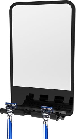 Shower Mirror Fogless for Shaving, Fogless Mirror for Shower with Razor Holder, Anti Fog Shaving Mirror with Multifunctional Storage,Fogless Shower Mirror , Fogless Mirror Shatterproof, NO-Drilling in Saudi Arabia