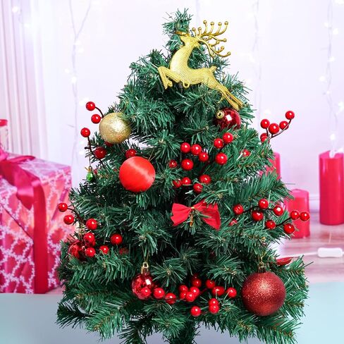 12 حزمة من سيقان التوت الأحمر الاصطناعي فروع غصين شجرة عيد الميلاد وجذع التوت العنابي يختار التوت الهولي لإكليل شجرة عيد الميلاد وديكورات المنزل وترتيبات الزهور in Kuwait