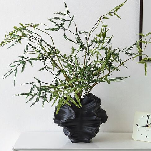Modern Art Ceramic Coral Flower Vase Home and Office Decoration Sculpture Work Bohemian Decoration Coffee Table Office Bookshelf Living Room Decoration (White) in Kuwait