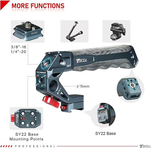 SY22 series Camera Quick Release general Handle,SY22 Quick Release Pedestal can Quickly Switch to SY22 Quick Release Interface and cameras cages. (V2204 Quick Release Top Handle) in Saudi Arabia