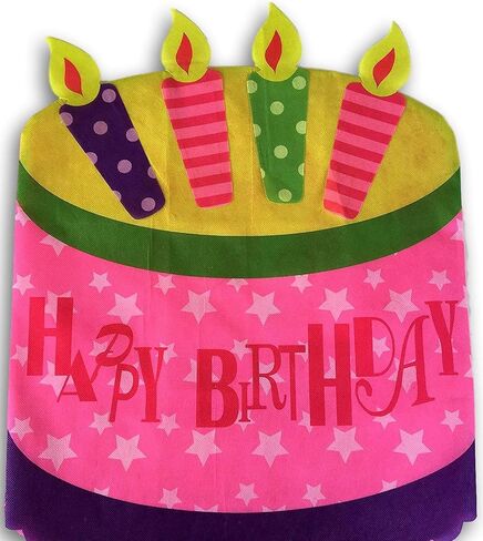 Happy Birthday Chair Cover - Birthday Cake - 19.25 inches x 25.50 inches in Saudi Arabia