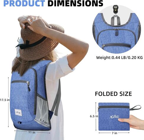 Hiking Backpack 15L Small Travel Backpack Lightweight Daypack Foldable Hiking Backpack Packable Camping Hiking Backpack for Women Men (Teal Blue) in Saudi Arabia