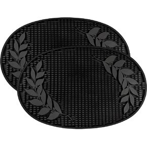 BREKX Set of 2 Bar Mats (18x12 Inches) | Drying Mats for Kitchen/Mimosa Bar Supplies/Home Cocktail Bar Supplies/Insulated Spill Mats for Bars/Non-Toxic