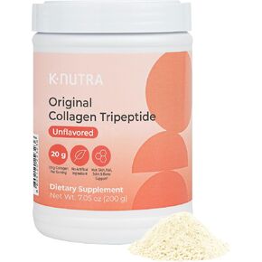 K-Nutra Original Collagen Tripeptide 200g(7.05oz) 100% Pure Freshwater Collagen, 200X Absorption GPH Collagen Tripeptide Powder for Youthful Skin, Boost Hydration, Support Hair, Skin, Nail, Joint&Bone