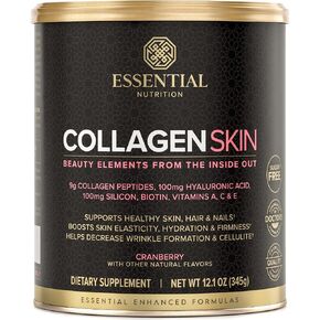 Collagen Skin - Hydrolyzed Collagen Peptides for Women, Protein Powder with Hyaluronic Acid - Collagen for Skin, Hair & Nails - Cranberry - 12.1oz - 30 Servings
