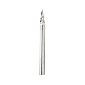 Amana Tool - BURS-220 Solid Carbide Pointed Cone Shape 1/8 Dia x 11/32 x 1/8 Shank Double
