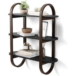 رف حائط أمبرا بيلوود أسود/جوز in Kuwait