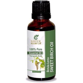 Sweet Birch Oil (Betula Lenta) Essential Oil 100% Pure Natural Undiluted Uncut Therapeutic Grade Oil 0.51 Fl.OZ