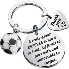 SEIRAA Soccer Coach gift A Truly Great REFEREE is Hard to Find Thank you Gift for Football Referee Soccer Referee Key ring