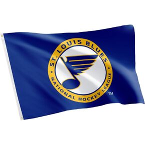 Desert Cactus St. Louis Blue Flag NHL 100% Polyester Indoor Outdoor 3x5 feet National Hockey League Team Flags (Vintage Flag #1)