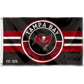 WinCraft Tampa Bay Buccaneers Patch Button Circle Logo Flag Large 3x5 Banner