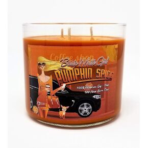 توابل اليقطين الأساسية من White Girl 3 شمع الصويا المعطر الفتيل 12oz، 14.5oz، و16oz شموع ~ 75 إلى 100 ساعة حرق ~ شموع الصويا العطرية ~ غير سامة ~ صنع في الولايات المتحدة الأمريكية (16oz، برتقالي)