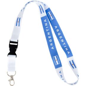 Desert Cactus Country of Argentina Lanyard Flag Car Keys ID Badge Holder Keychain Souvenir Argentinian Detachable Breakaway Snap Buckle (Lanyard)