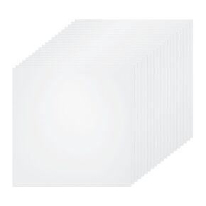 HARFINGTON 20pcs Clear Plastic Sheets 8" x 8" x 0.02" Transparent Flexible PVC Sheet Panels with Protective Paper for Signs DIY Display Projects Craft Picture Frames Painting