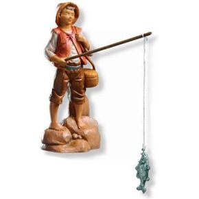Fontanini by Roman Inc., Jacob The Fisherman, 5" Collection, Nativity Figure and Accessories, Hand Sculpted and Painted (3x2x5)