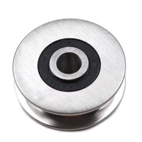 Deep U Groove Ball Bearings Pulley Metal Pulley Cable Pulley Bearings Wheel Wire Rope Pulley for Lifting Guide, 8mm/0.3" Inner Dia