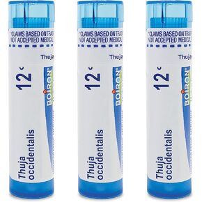 Boiron Thuja Occidentalis 12C Homeopathic Medicine for Warts - Pack of 3 (240 Pellets)