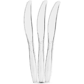 Plasticpro Clear Plastic Soup Spoons Disposable Cutlery Medium Weight Utensils 100 Count