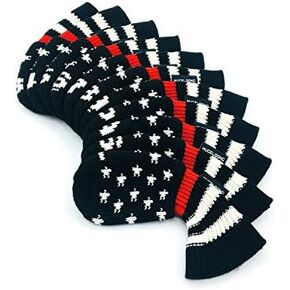 HUGELOONG Golf Iron Headcovers USA Flag (3-9,A P S L)-Head Covers with Numbers on Top…