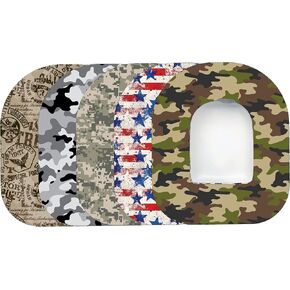 Glucomart Adhesive Patches for Omnipod 5 - Waterproof Cover and Protect Your Omnipods - Non-Fraying Woven No-Lift Premium CGM and Omnipod Patches - 5-Count Omnipod Overpatches