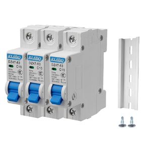 Semetall 1 Pole Miniature Circuit Breaker,20 Amp 400V AC DIN Rail Mount Circuit Breaker,Thermal Magnetic Trip MCB C20(3 Pack)