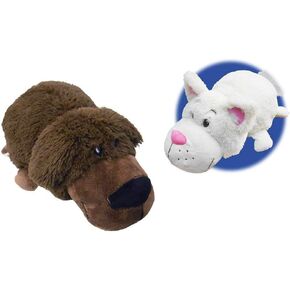 16 Pillow with 2 Sides of Fun for Everyone - Bradley Labrador/Rachel Cat