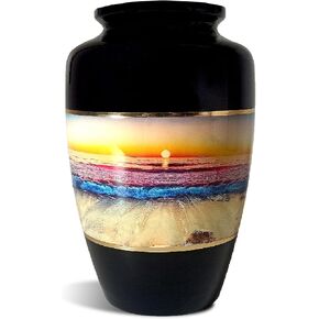 Beach Cremation Urn for Human Ashes - Cremation Urns for Ashes Adult Male & Adult Female, Keepsake Urns for Ashes Adult, Burial Funeral Memorial Urns for Ashes Large up 200 Lbs