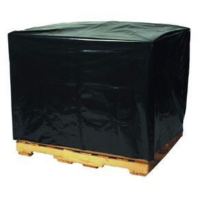 Aviditi 48" x 40" x 48" Pallet Covers/Bin Liners, 3 Mil, Black, Perforated Roll, Use to Protect Pallets and Equipment During Shipment or Storage (1 Roll of 50)