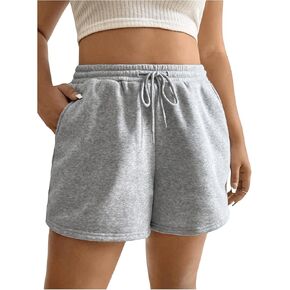 SOLY HUX Women's Plus Size Drawstring Sweat Shorts Casual Summer Athletic Shorts Running Shorts