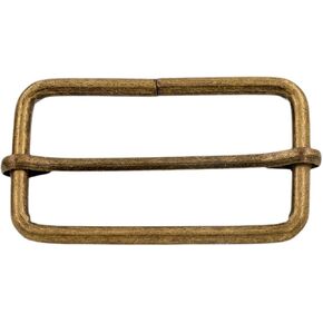 Generic Metal Bronze Rectangle Buckle 2" X 1" Inside Size Slider Bar Strap Keeper Pack of 10