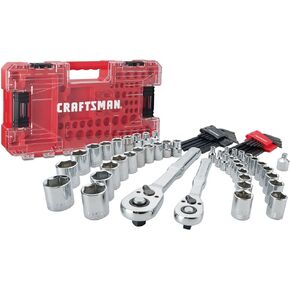 CRAFTSMAN Versastack Mechanics Tool Set, 1/4 and 3/8 Inch Drive, 71 Piece (CMMT45171)