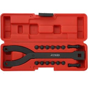 ATPEAM Spanner Wrench Spanner Wrench Set with Variable Spanner Wrench Pins 15Pc Adjustable Spanner Wrench fits Camshaft pulleys, Crankshaft pulleys