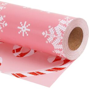 LaRibbons Wrapping Paper Roll, 17Inch × 33Feet, Gift Wrapping Paper with Gold Heart Design, Perfect for Christmas Decoration, Wedding, Party, Holiday, Bridal Showers and Everyday Gifting