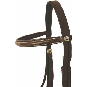 Henri de Rivel Advantage Horse Fancy Raised Padded Bridle with Laced Reins