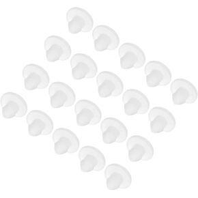 MECCANIXITY 20pcs Silicone Snap in Locking Hole Plugs,3.5mm/0.1 Inch Mounting Diameter Narrow Groove Width 2mm Panel Seal Cover Round for Kitchen Bulkheads Waterproof Sealing Plugs Clear