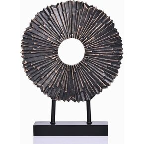 DOVDOV Unique Round Statue Home Decor, Blue Home Decor for Kitchen Cabinet Decor Above Living Room Coffee Table Office TV Cabinet Console Table Centrepiece and Ornaments.
