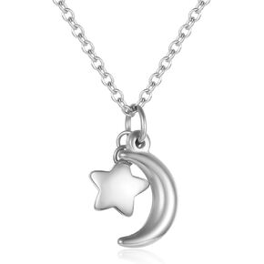 Moon Star Cremation Jewelry For Human Ashes Stainless Steel Memorial Urn Necklace Keepsake Sympathy For Women Mom