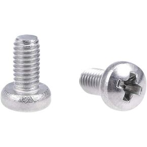 uxcell M3x6mm Machine Screws Pan Phillips Cross Head Screw 304 Stainless Steel Fasteners Bolts 100Pcs