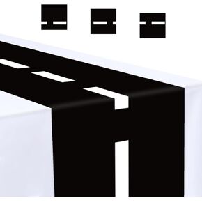 3 Pcs Road Table Runner Plastic 14 x 108 Disposable Table Runner for Race Car Theme Party Birthday Baby Shower Race Track Table Runner