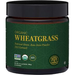 Global Healing Wheat Grass Powder Organic 180g - Nutrient-Dense, Raw Wheatgrass Juice Powder (33:1 Extract) with Strong Antioxidants for Immune Support & Energy Boost - Cold-Process, Non-GMO - 6.3 Oz