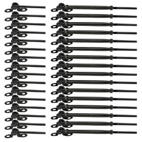 20 Pairs Black Cable Railing Hardware,Black Stainless Steel Cable Railing Kit,for 1/8 Cable Railing System,Adjustable Angle,T316 Marine Grade Thick Plate